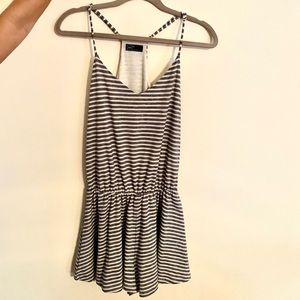 Gap Navy and White Striped Romper